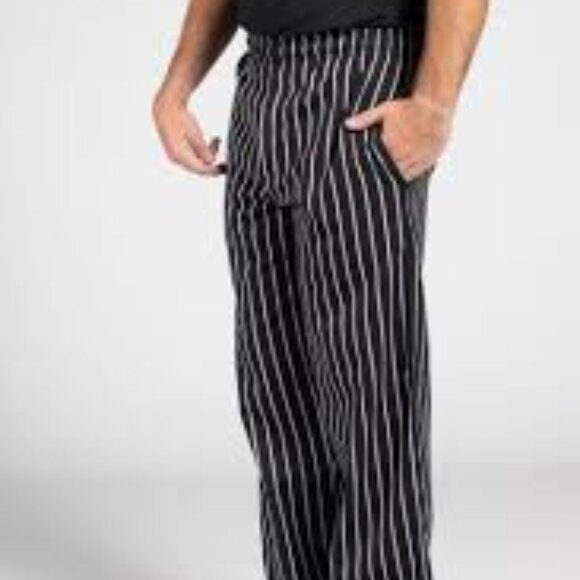 Uncommon Threads Unisex Classic Baggy Chef Pant with 3 Inch Elastic Waist New Si - Picture 2 of 3